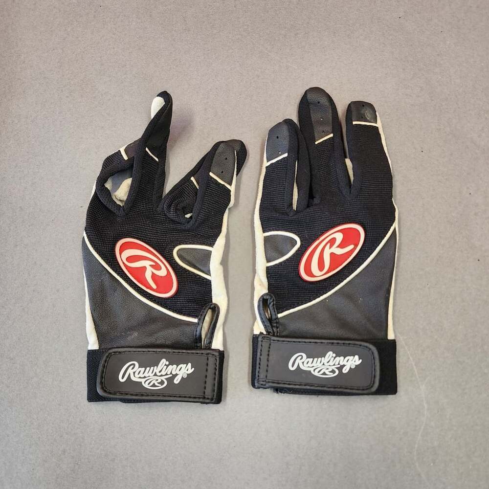 Rawlings Baseball Batting Gloves Size YLG Black White Youth Pair
